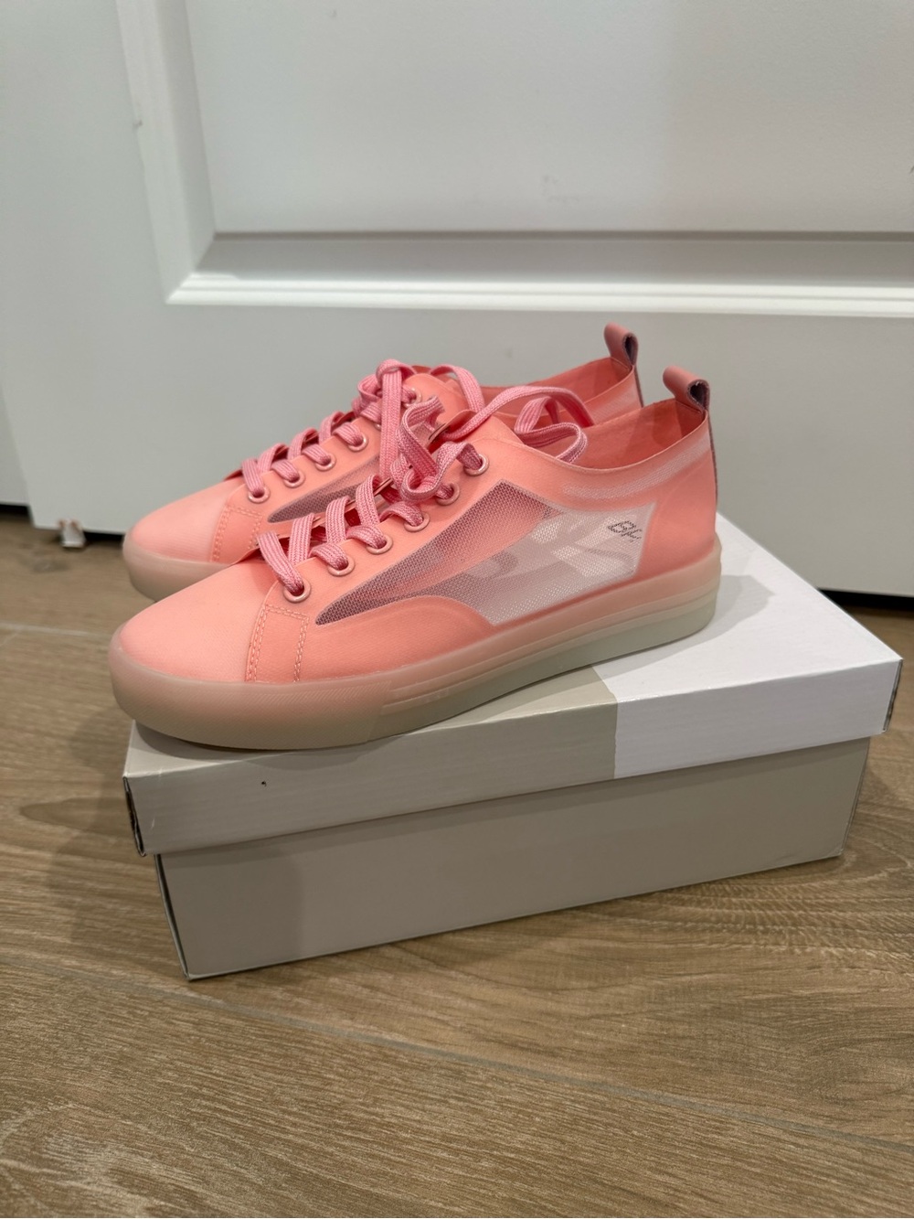 BP Women's Coral Pink Mesh Sneakers 8.5